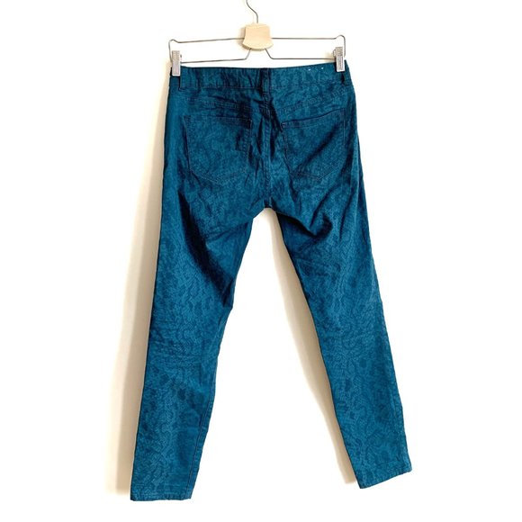 JOE FRESH | Turquoise Snake Print Skinny Jean - Picture 4 of 7